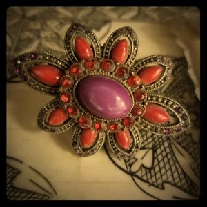 Unique red and purple ring